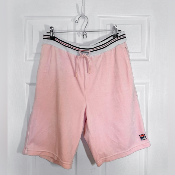 Fila cristaudo velour shorts pink men’s/unisex - Picture 2 of 5